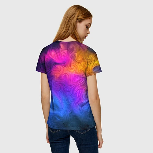 Женская футболка Узор цвета / 3D-принт – фото 4
