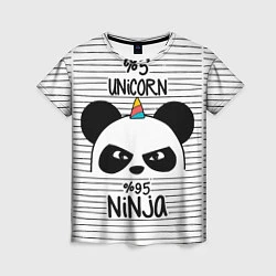 Женская футболка 5% Unicorn – 95% Ninja