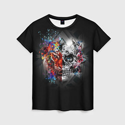 Женская футболка Art skull