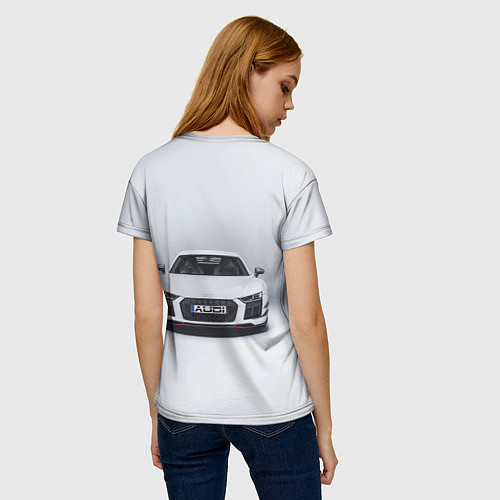 Женская футболка Audi серебро / 3D-принт – фото 4