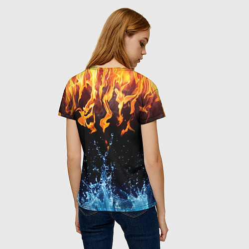 Женская футболка Две стихии / 3D-принт – фото 4