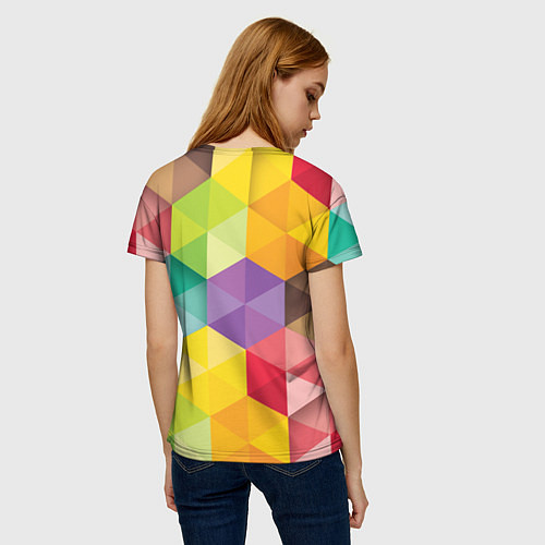 Женская футболка Цветные зонтики / 3D-принт – фото 4
