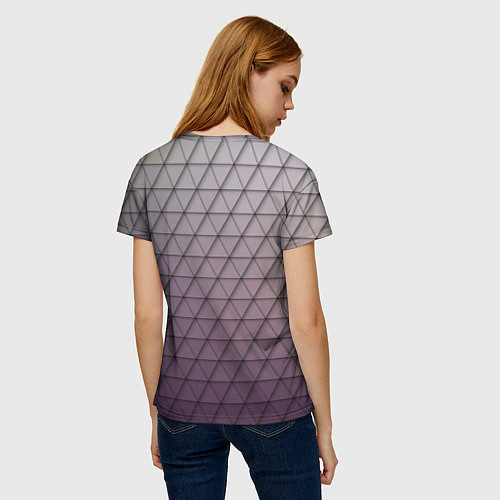 Женская футболка Кольчуга из треугольников / 3D-принт – фото 4