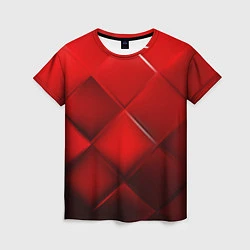 Женская футболка Red squares