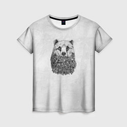 Женская футболка Лесной медведь