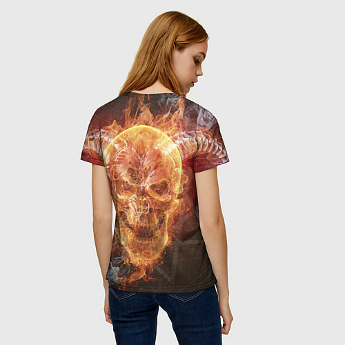 Женская футболка Дьявол / 3D-принт – фото 4