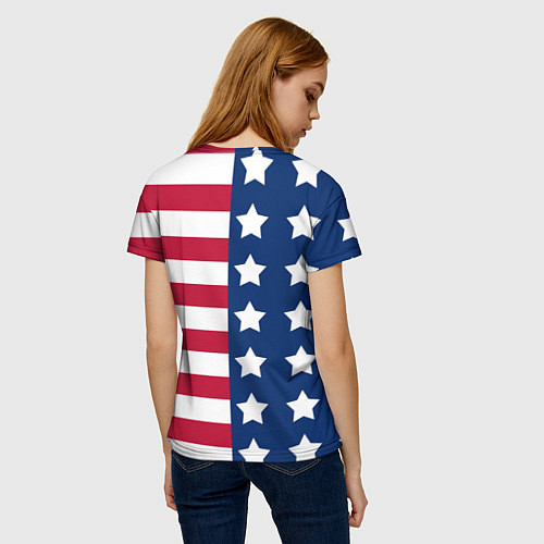 Женская футболка USA Flag / 3D-принт – фото 4