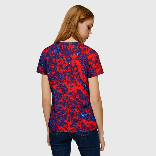 Женская футболка Капли красок / 3D-принт – фото 4