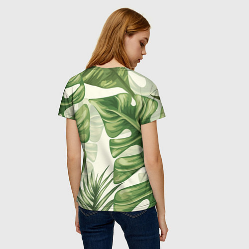 Женская футболка Тропический папоротник / 3D-принт – фото 4