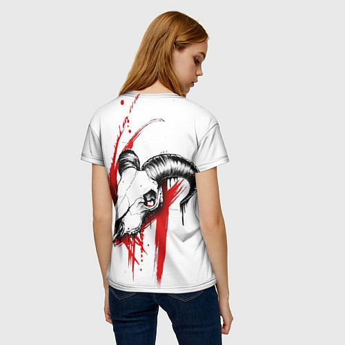 Женская футболка Skull Trash Polka / 3D-принт – фото 4