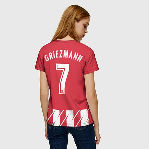 Женская футболка Atletico Madrid FC: Grizman Home 17/18 / 3D-принт – фото 4