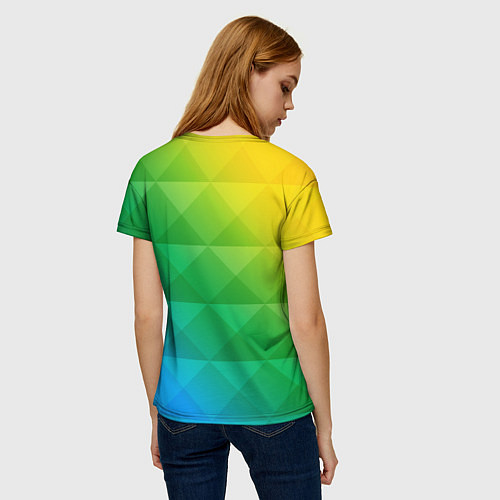 Женская футболка Colored wall / 3D-принт – фото 4