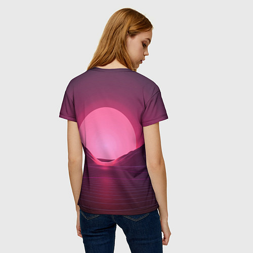 Женская футболка Cyber Sun / 3D-принт – фото 4