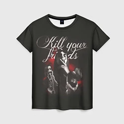 Женская футболка Face: Kill your friends