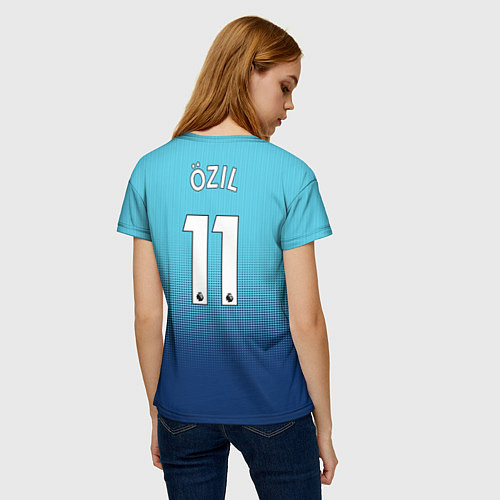 Женская футболка Arsenal FC: Ozil Blue Away 17/18 / 3D-принт – фото 4