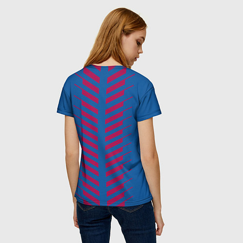Женская футболка FC Barcelona: Creative / 3D-принт – фото 4