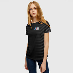 Футболка женская BMW M BLACK & GREY, цвет: 3D-принт — фото 2