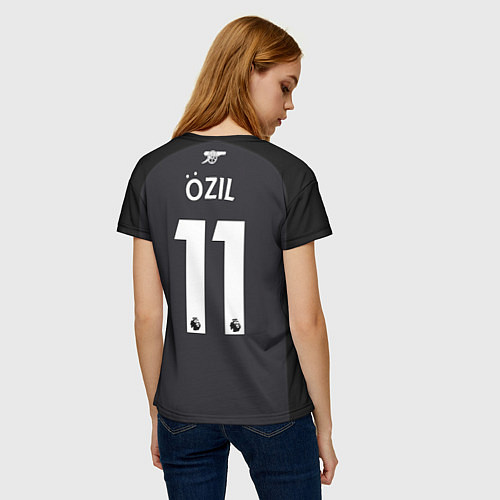 Женская футболка Ozil away 17-18 / 3D-принт – фото 4