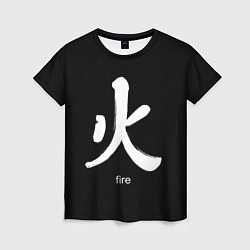 Женская футболка Symbol Fire: Hieroglyph