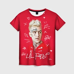 Женская футболка Lil Peep: Red Style