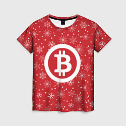 Женская футболка Bitcoin: New Year