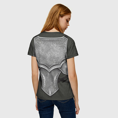 Женская футболка Рыцарь в доспехах / 3D-принт – фото 4