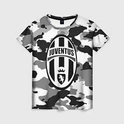 Футболка женская FC Juventus: Camouflage, цвет: 3D-принт