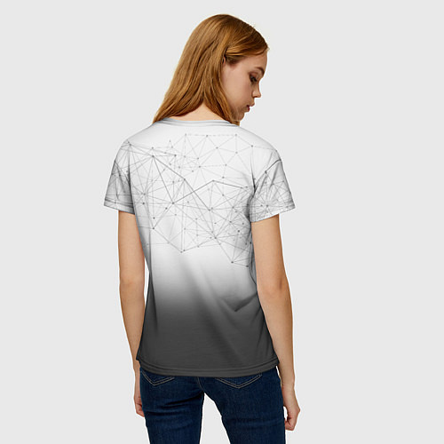 Женская футболка Хаски: Геометрия / 3D-принт – фото 4