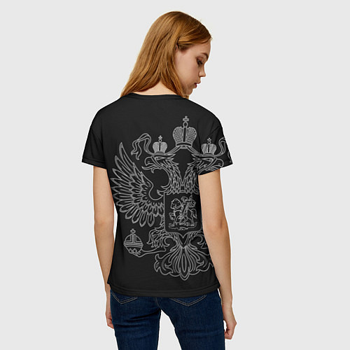 Женская футболка Штурман: герб РФ / 3D-принт – фото 4
