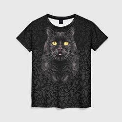 Футболка женская Чёрный котик, цвет: 3D-принт