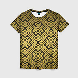 Женская футболка Обереги cлавян: золотая