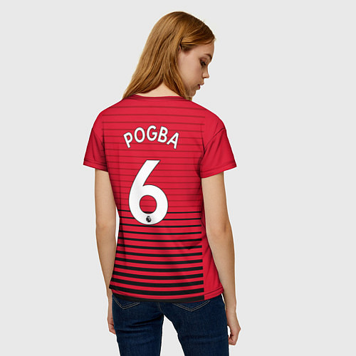 Женская футболка FC MU: Pogba Home 18/19 / 3D-принт – фото 4