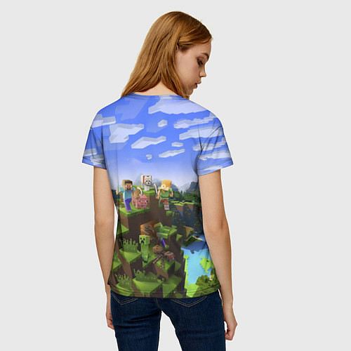 Женская футболка Майнкрафт: Алина / 3D-принт – фото 4
