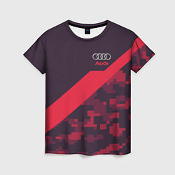Футболка женская Audi: Red Pixel, цвет: 3D-принт