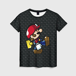 Женская футболка Super Mario: Black Brick