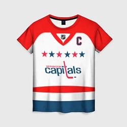 Женская футболка Washington Capitals: Ovechkin White