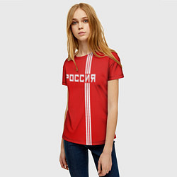 Футболка женская Россия: Красная машина, цвет: 3D-принт — фото 2