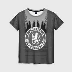 Женская футболка FC Chelsea: Grey Abstract