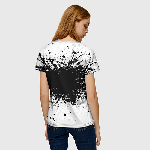 Женская футболка Daewoo: Black Spray / 3D-принт – фото 4
