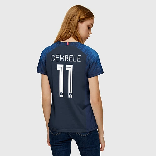 Женская футболка Сборная Франции: Дембеле домашняя 18/19 / 3D-принт – фото 4