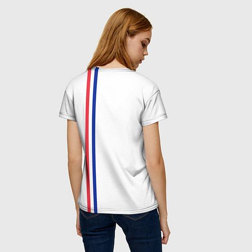 Женская футболка Франция: лента с гербом / 3D-принт – фото 4