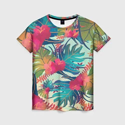 Женская футболка Тропический мотив
