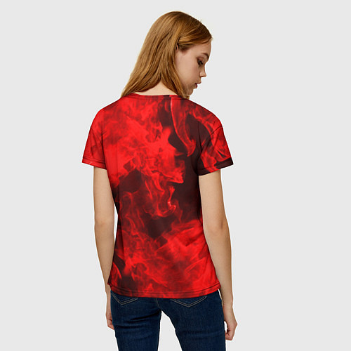 Женская футболка Red Snake / 3D-принт – фото 4