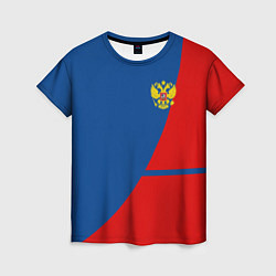 Женская футболка Russia: Sport Line