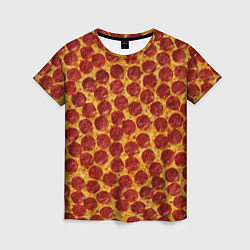 Женская футболка Пицца пепперони