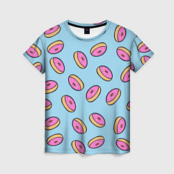 Футболка женская Стиль пончиков, цвет: 3D-принт