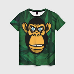 Женская футболка Тропическая горилла