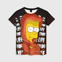 Женская футболка Bart: Thug Life