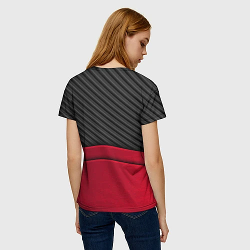 Женская футболка Citroen: Red Carbon / 3D-принт – фото 4