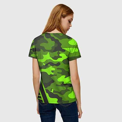 Женская футболка CS:GO Light Green Camo / 3D-принт – фото 4